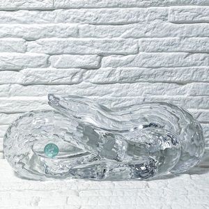 Tiffany & Co. Crystal Glass Snake  Sculpture